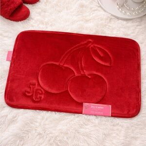 Juicy Couture Cherry Red Plush Bath Mat
